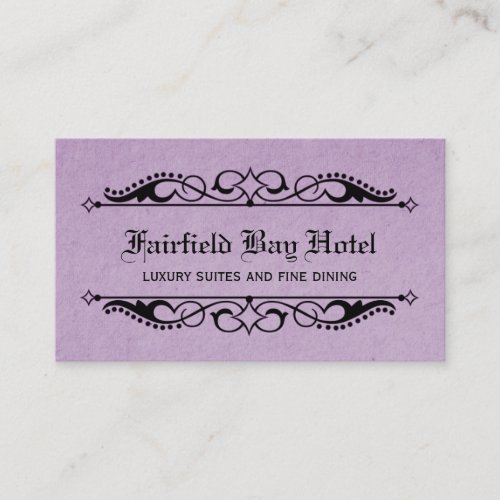 Elegant Flourish Business Card, Lilac