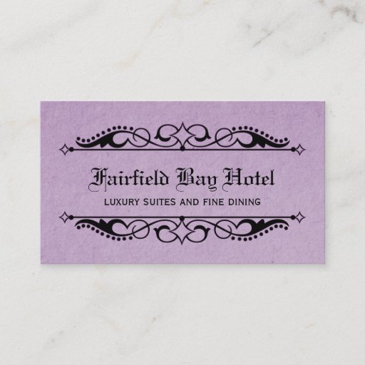 Customizable Elegant Flourish Business Card, Lilac
