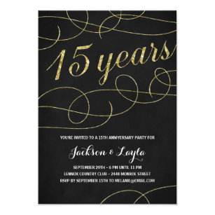  15th  Anniversary  Invitations  Announcements  Zazzle