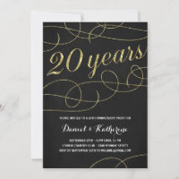 Flourish 60th Diamond Wedding Anniversary Invite