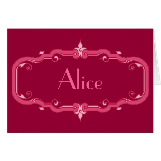 Elegant Flourish Frame Cards (Front Horizontal)