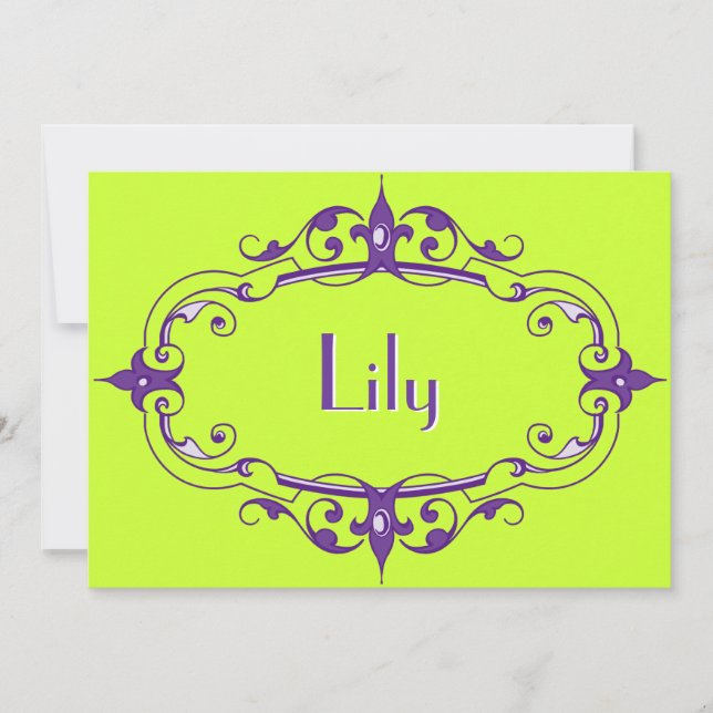 Elegant Flourish Frame Invitation (Front)