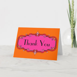 Elegant Flourish Frame Letterpress Thank You Card