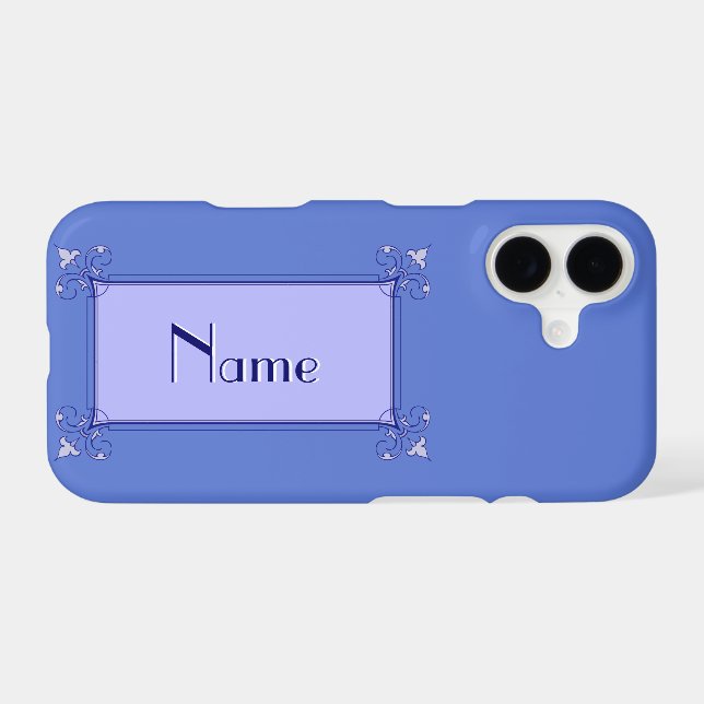 Elegant Flourish Frame Postage iPhone Case (Back Horizontal)