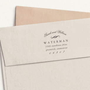 Elegant Flourish   Return Address Self-inking Stamp