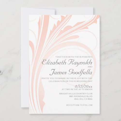 Elegant Flourish Wedding Invitations