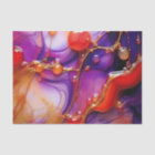 Elegant Flow Abstract Purple and Gold Fluid