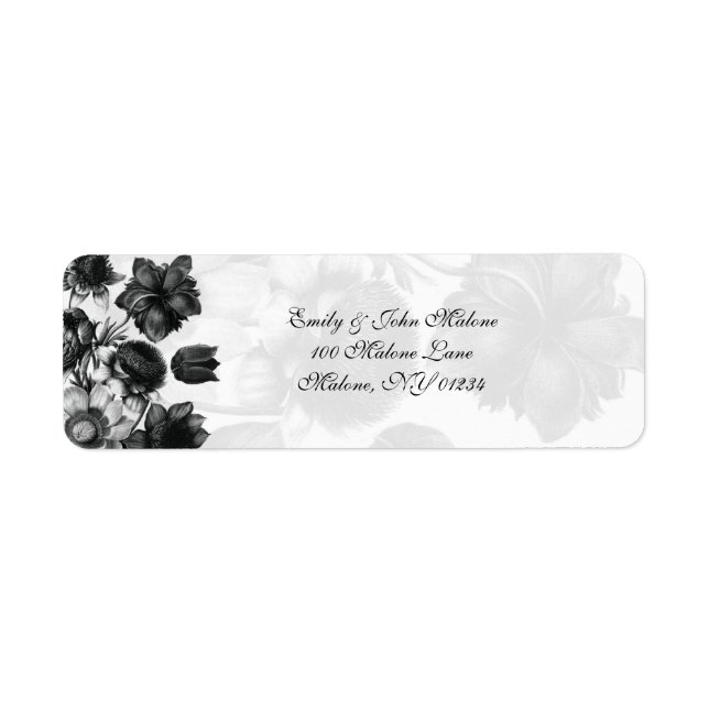Elegant Flower Address Labels (Front)