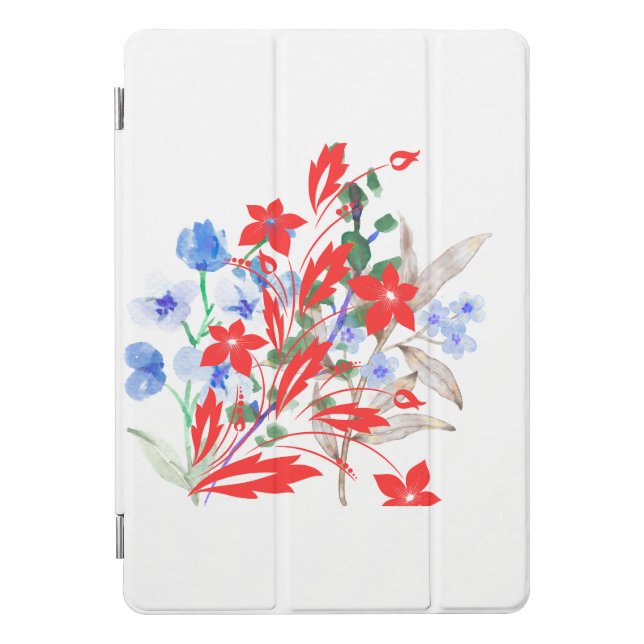 Elegant Flower and Leaves Artwork | Minimal  iPad Pro Cover (Front)