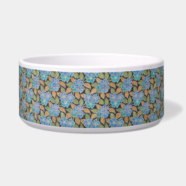 Elegant Flower Blue Periwinkle Floral Classic Bowl (Front)