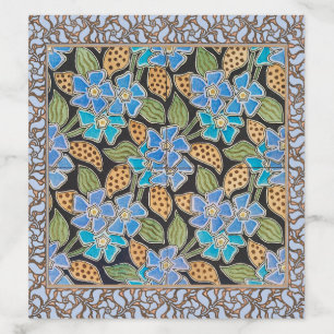 Elegant Flower Blue Periwinkle Floral Classic Envelope Liner