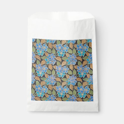 Elegant Flower Blue Periwinkle Floral Classic Favor Bag