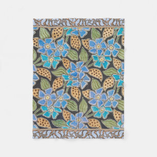 Elegant Flower Blue Periwinkle Floral Classic Fleece Blanket