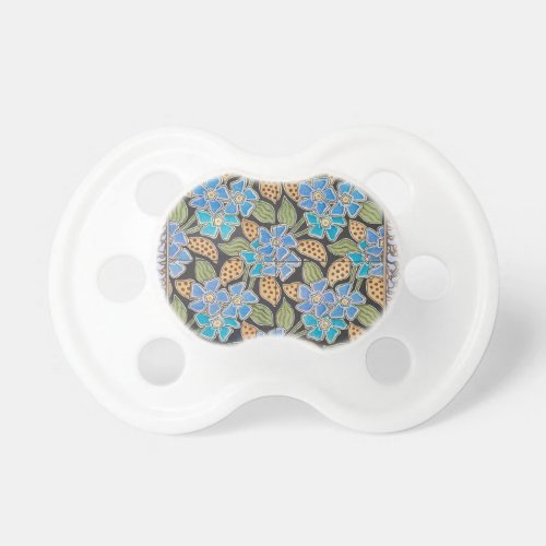 Elegant Flower Blue Periwinkle Floral Classic Pacifier