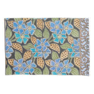 Elegant Flower Blue Periwinkle Floral Classic Pillow Case
