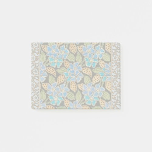 Elegant Flower Blue Periwinkle Floral Classic Post_it Notes