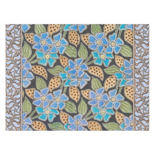 Elegant Flower Blue Periwinkle Floral Classic Tablecloth