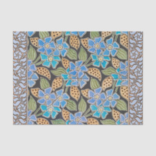 Elegant Flower Blue Periwinkle Floral Classic Tissue Paper