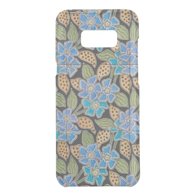 Elegant Flower Blue Periwinkle Floral Classic Uncommon Samsung Galaxy Case (Back)