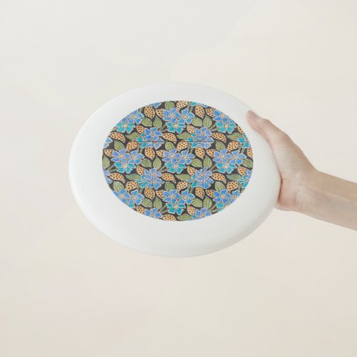 Elegant Flower Blue Periwinkle Floral Classic Wham_O Frisbee