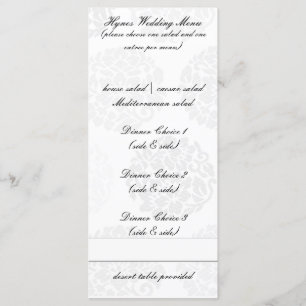 Elegant Flower Bouquet Wedding Menus