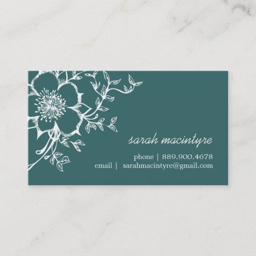 Customizable Elegant Flower Calling Cards Business Card Templates