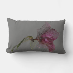 Elegant flower design lumbar pillow