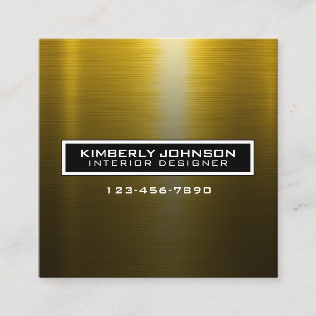 Elegant Flower Design Minimalist Editable Square B Business Card (Front)
