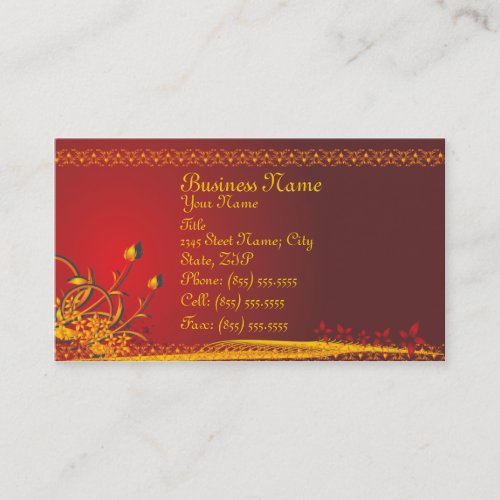 Elegant Flower Floral Business Card