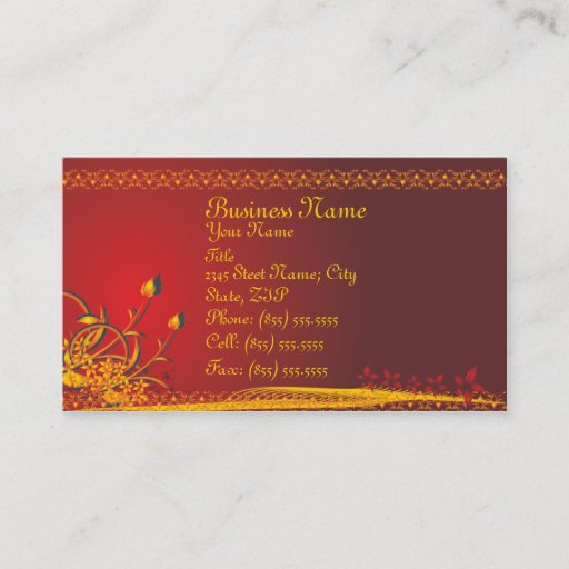 Customizable Elegant Flower Floral Business Card