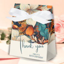 Elegant Flower Floral Pattern Birthday  Favor Boxes