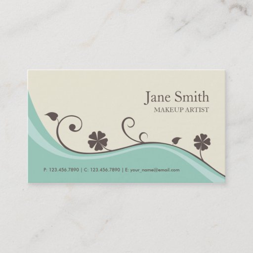 Customizable Elegant Flower Floral Retro Modern Stylish Classy Business Card Template