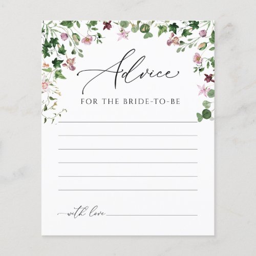 Elegant Flower Garden Advice To The Bride Postcard