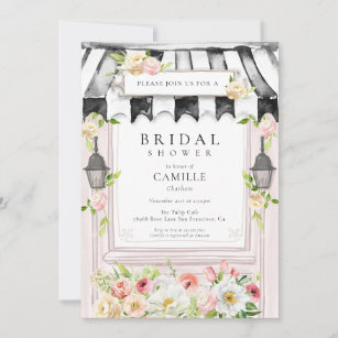 Elegant Flower Garden Bridal Shower Invitation