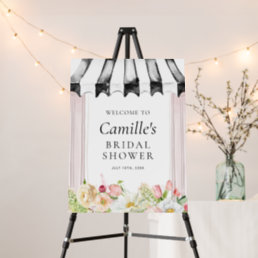 Elegant Flower Garden Bridal Shower Welcome Sign