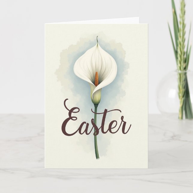 Elegant Flower Greeting Card (Front)