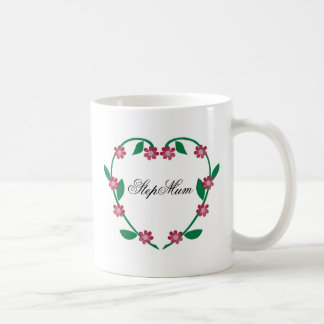 Elegant Flower Heart-StepMum Coffee Mug