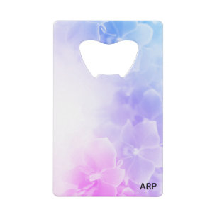 Elegant Flower Macro Photo Pink Lavender Credit Card Bottle Opener