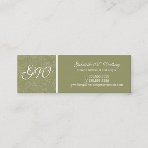 Elegant Flower Mommy Cards Business Card