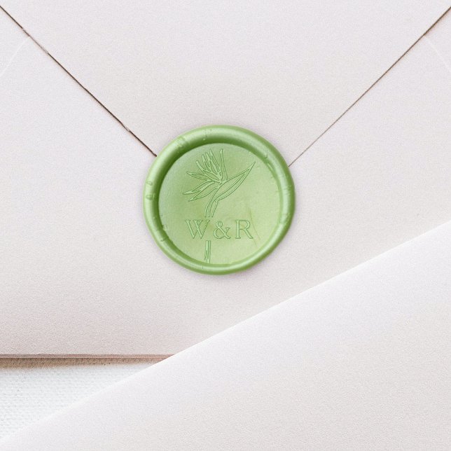 Elegant Flower Monogram, Wedding Wax Seal Stamp (Creator Uploaded)