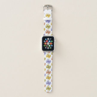 Elegant Flower Pattern Apple Watch Band