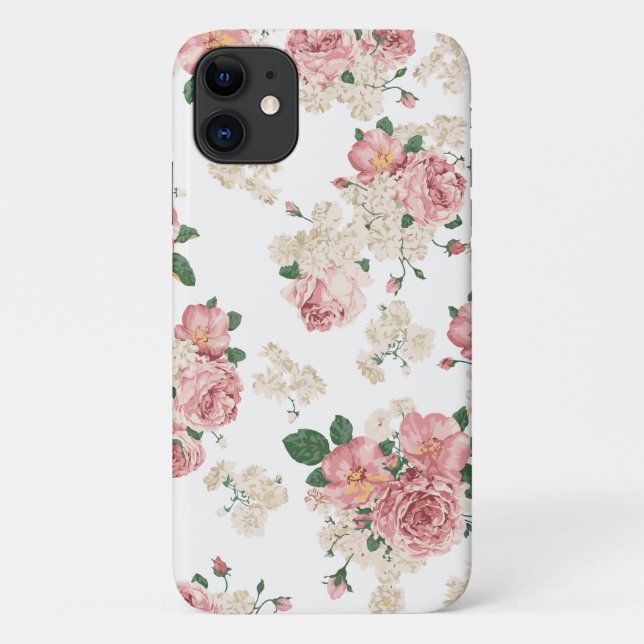 Elegant Flower Pattern Case-Mate iPhone Case (Back)