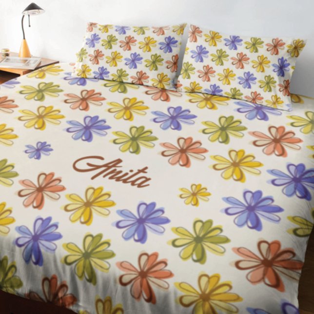 Elegant Flower Pattern Duvet Cover (Creator Uploaded)