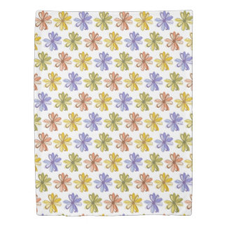 Elegant Flower Pattern Duvet Cover