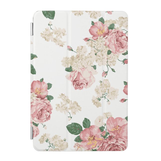 Elegant Flower Pattern iPad Mini Cover (Front)