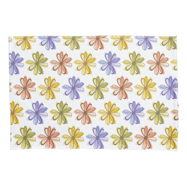 Elegant Flower Pattern Pillow Case (Front)