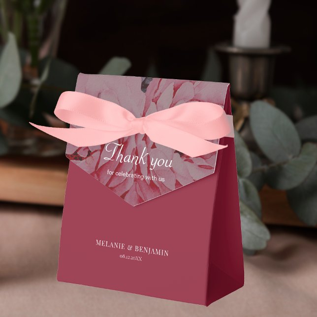 Elegant Flower Personalized Wedding Thank You Favor Boxes (Elegant Flower Personalized Wedding Thank You Favor Boxes)