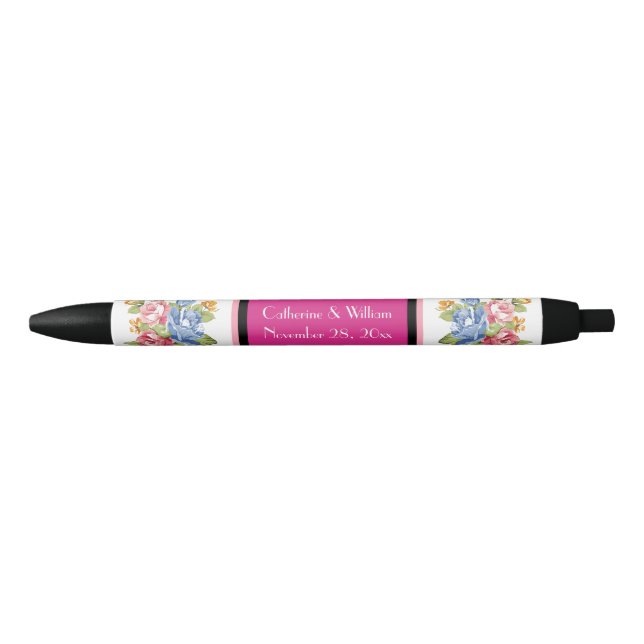 Elegant Flower Pretty Wedding Favor Bridal Shower Pen (Front)