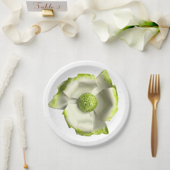 Elegant Flower Spring Summer Wedding Birthday Paper Plates (Wedding)