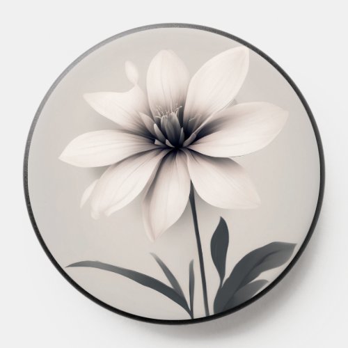 Elegant Flower Study Minimalism PopSocket